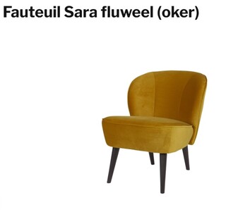 Fauteuil Sara fluweel (oker) KeyPro twv €239 Oker